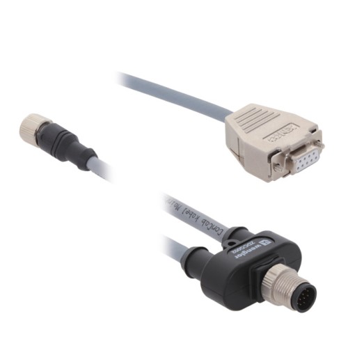 ZDCG002 Interface Cable M12 × 1, 12-pin; SUB D, 9-pin; Y-Distributor