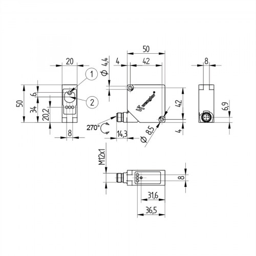 P1PY003 Laser Distance Sensor Long-Range