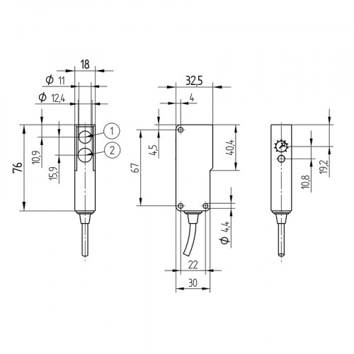 HN33PA Reflex Sensor with Background Suppression