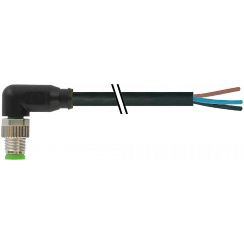 7004-08021-6100500 M8 male 90° A-cod. with cable V4A