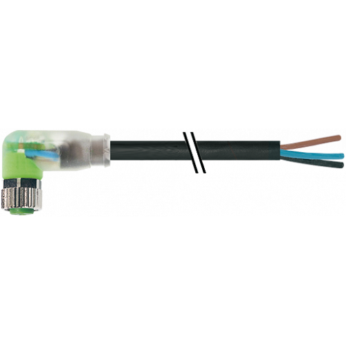 7004-08121-6300500 M8 female 90° A-cod. with cable LED V4A