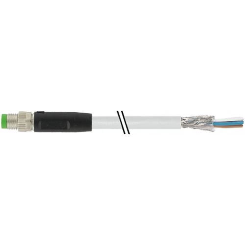 7000-08701-2400500 M8 male 0° A-cod. with cable shielded