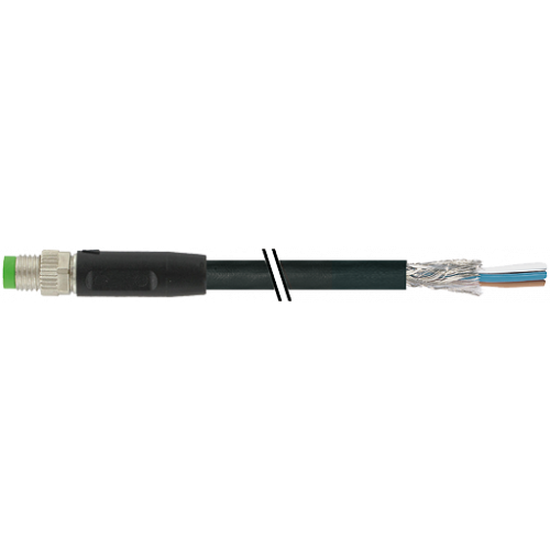 7000-08711-6413000 M8 male 0° A-cod. with cable shielded