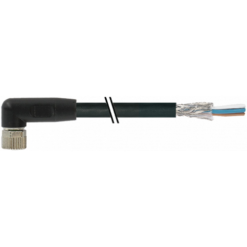 7000-08801-6011000 M8 female 90° A-cod. with cable shielded