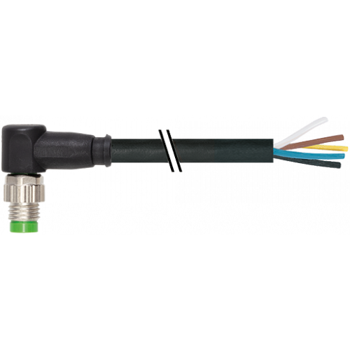 7000-08911-6950300 M8 male 90° with cable
