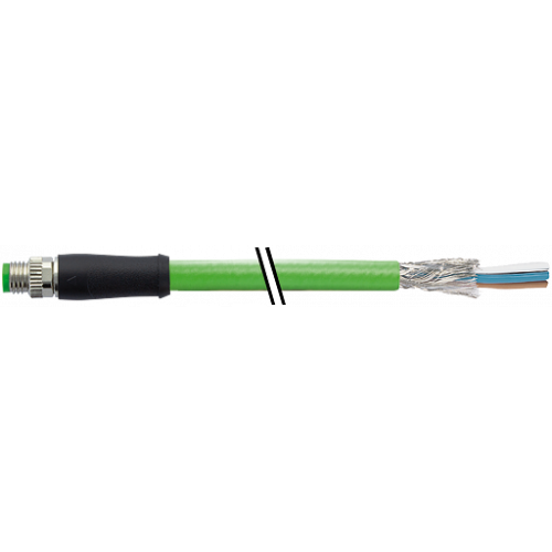 7000-09001-7960150 M8 male 0° D-cod. with cable shielded