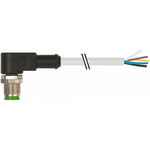 7002-12121-2152000 M12 male 90° A-cod. with cable V2A