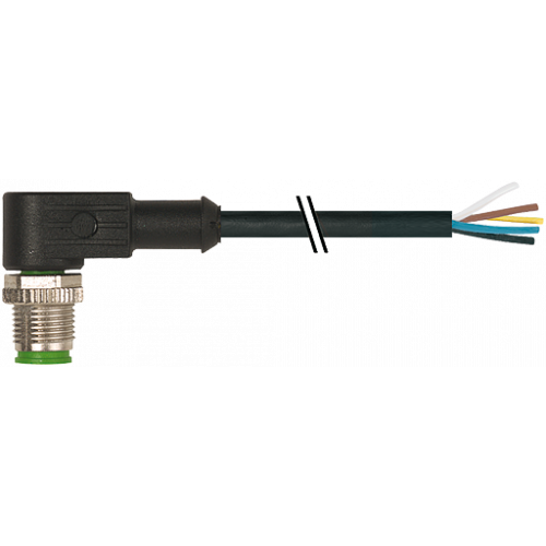 7002-12121-6191000 M12 male 90° A-cod. with cable V2A