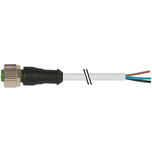 7002-12181-2132000 M12 female 0° A-cod. with cable V2A