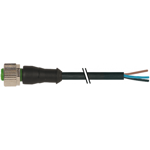 7002-12181-6131000 M12 female 0° A-cod. with cable V2A
