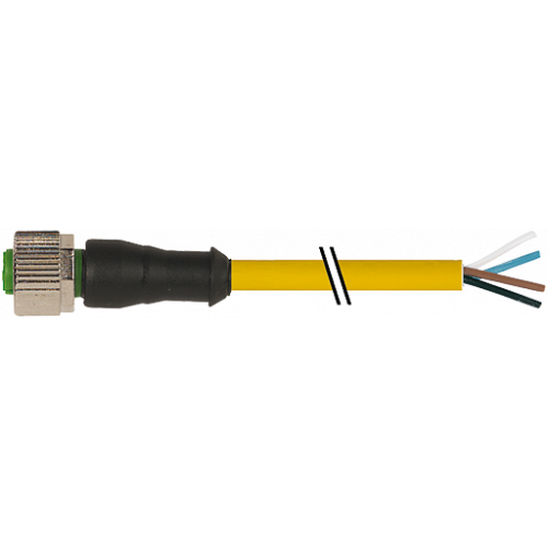 7700-12221-U040150 M12 female 0° A-cod. with cable