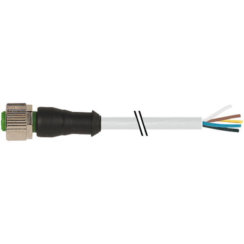 7002-12241-2150500 M12 female 0° A-cod. with cable V2A