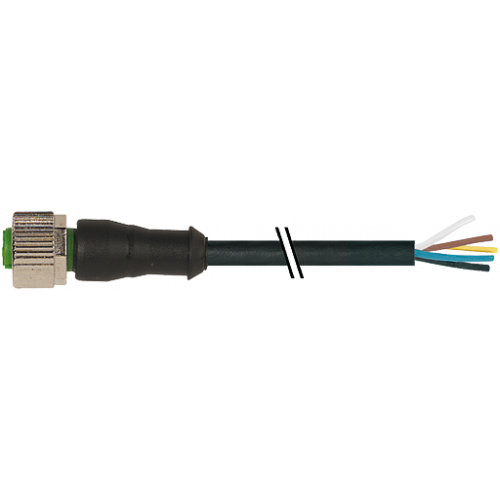 7356-12241-6580500 M12 female 0° with cable