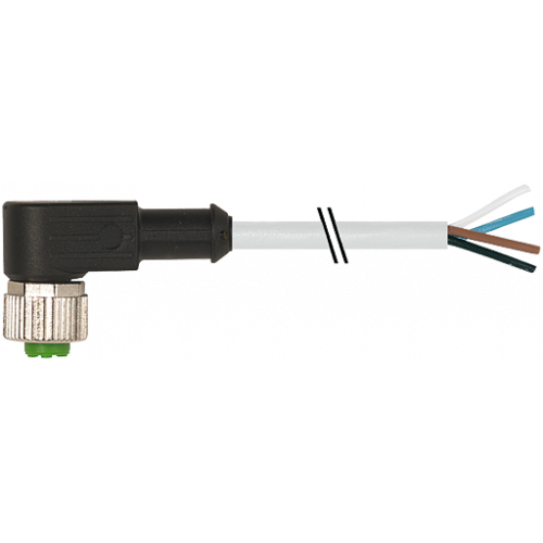 7000-12341-2540500 M12 female 90° A-cod. with cable