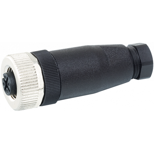 7000-12901-0000000 M12 FEMALE STRAIGH FIELD-WIREABLE SCREW TERM.