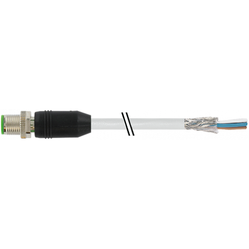 7000-13081-3300150 M12 male 0° A-cod. with cable shielded
