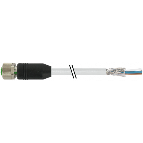 7000-13181-2400150 M12 female 0° A-cod. with cable shielded