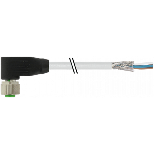7000-13241-3172000 M12 female 90° A-cod. with cable shielded