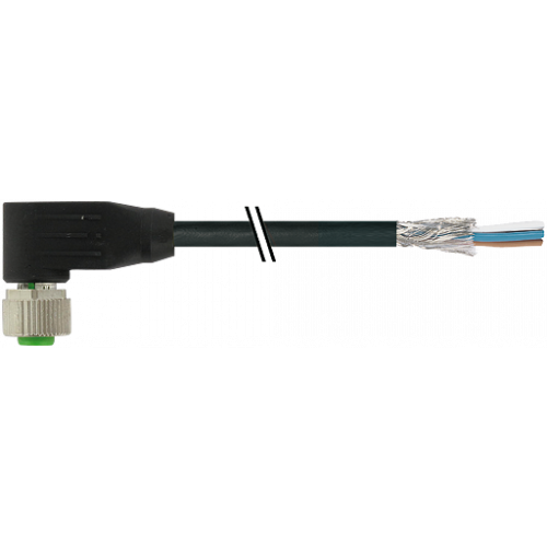 7000-13261-6011000 M12 female 90° A-cod. with cable shielded
