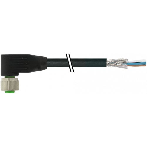 7080-13251-R661000 M12 female 90° A-cod. with cable