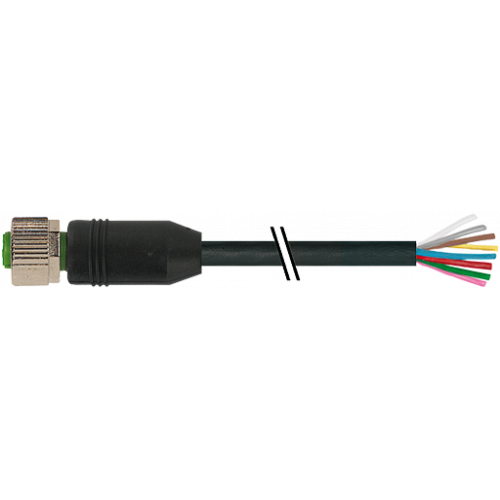 7000-17041-7220500 M12 female 0° A-cod. with cable