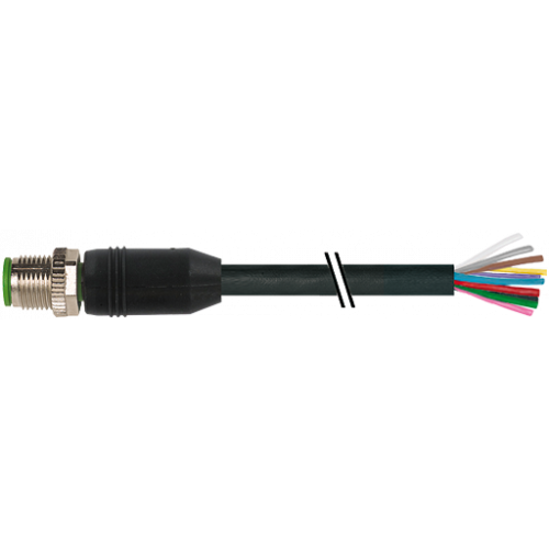 7000-19001-7020030 M12 male 0° A-cod. with cable