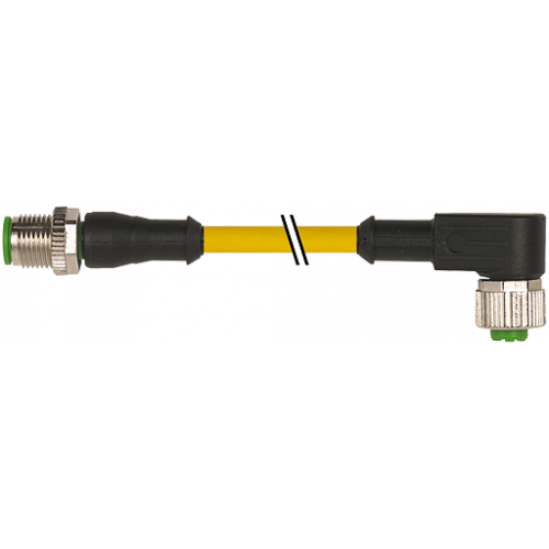 7700-40101-U030030 M12 male 0° / M12 female 90° A-cod.