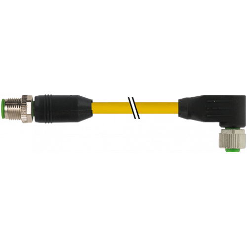 7700-40121-1500030 M12 male 0° / M12 female 90° A-cod.