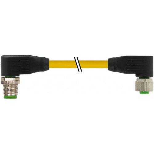 7700-40261-1500060 M12 male 90° / M12 female 90° A-cod.