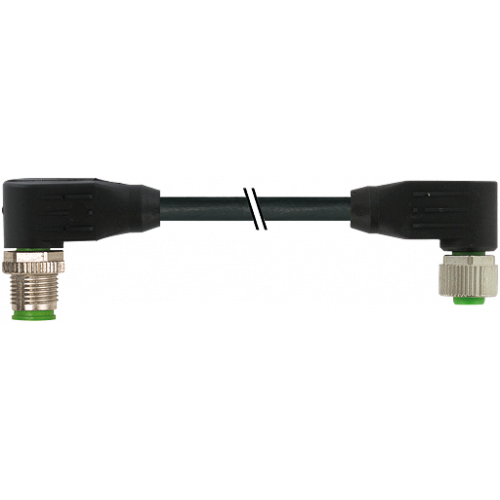 7080-40551-R660060 M12 male 90° / M12 female 90° A-cod.