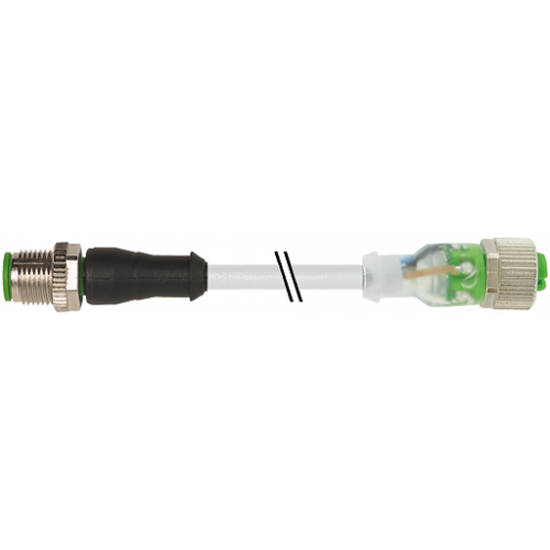 7000-40042-2350750 M12 male 0° / M12 female 0° A-cod. LED