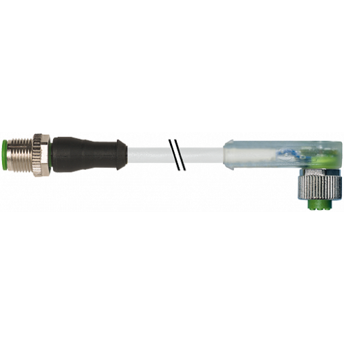 7000-40321-2130030 M12 male 0° / M12 female 90° A-cod. LED