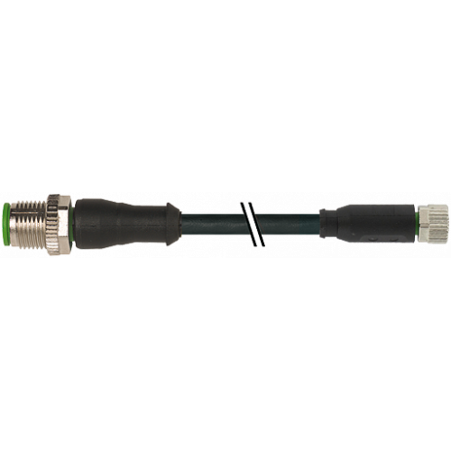 7002-40561-6100300 M12 male 0° / M8 female 0° A-cod. V2A