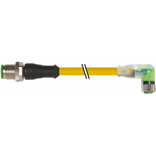 7000-40641-0300030 M12 male 0° / M8 female 90° A-cod. LED