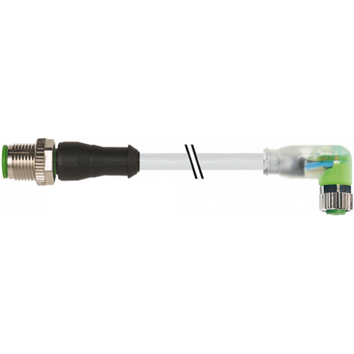 7000-40641-2100030 M12 male 0° / M8 female 90° A-cod. LED