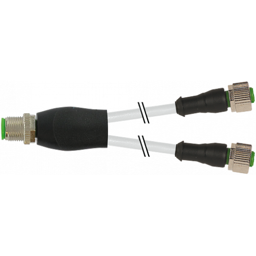 7000-40721-2130300 Y-Distributor M12 male / M12 female 0° A-cod.