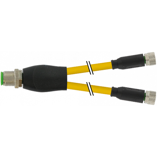 7001-40821-0100030 M12 Y-distributor / M8 female 0°