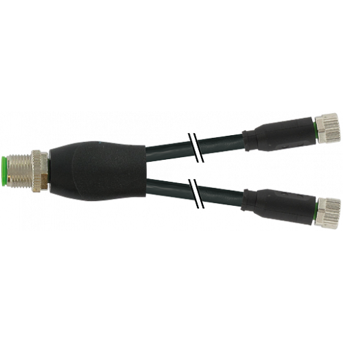 7000-40821-6100060 Y-Distributor M12 male / M8 female 0° A-cod.