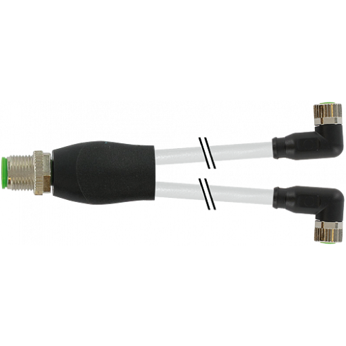 7000-40841-2100030 Y-Distributor M12 male / M8 female 90° A-cod.