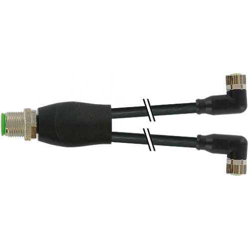 7000-40841-6100030 Y-Distributor M12 male / M8 female 90° A-cod.