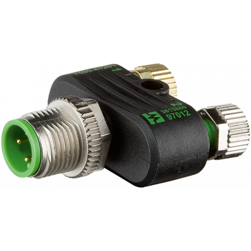 7000-41201-0000000 T COUPLER M12 MALE / M8 FEMALE 0°