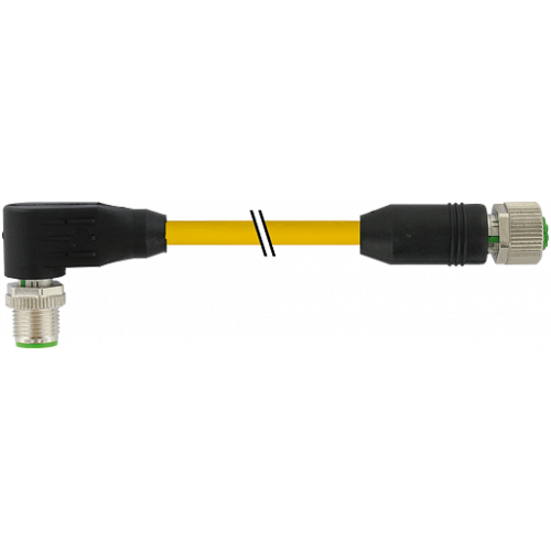 7700-48031-U0H0030 M12 male 90° / M12 female 0° A-cod.