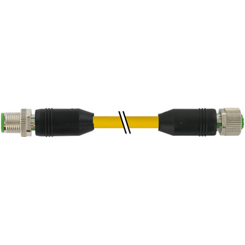 7700-40021-1501000 M12 male 0° / M12 female 0° A-cod.