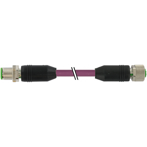 7000-44051-7990015 M12 male 0° / M12 female 0° B-cod. shielded