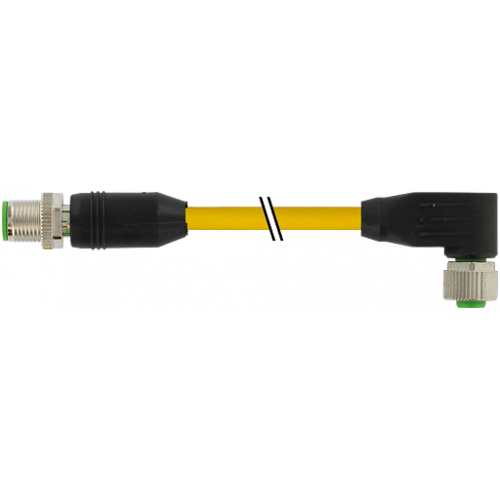 7700-48011-U0H0030 M12 male 0° / M12 female 90° A-cod.