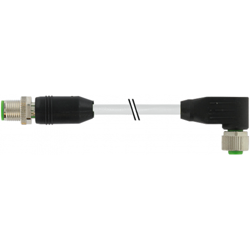 7700-48011-U2H0030 M12 male 0° / M12 female 90° A-cod.
