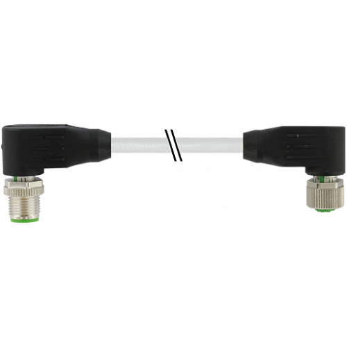 7700-48021-U2H0030 M12 male 90° / M12 female 90° A-cod.