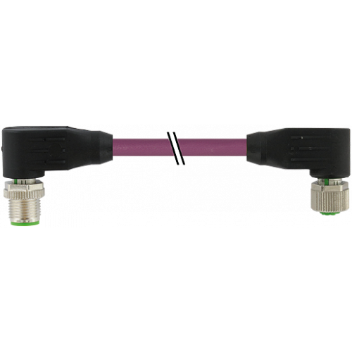 7000-44061-7990060 M12 male 90°/ M12 female 90° B-cod. shielded