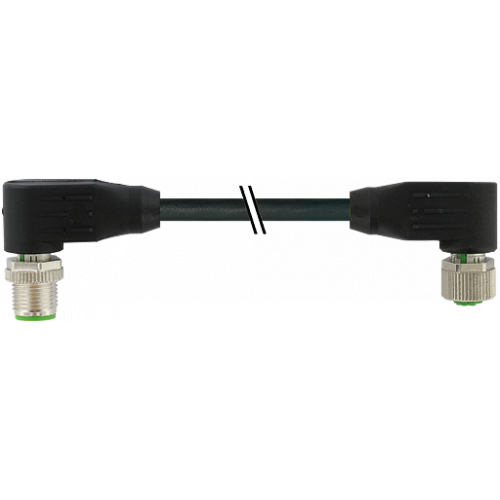 7000-53061-7050030 M12 male 90° / M12 female 90° A-cod.