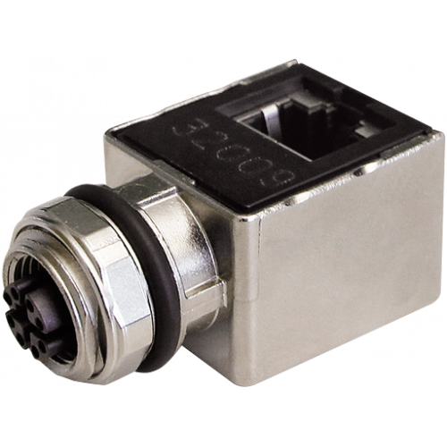 7000-51541-0000000 adaptor M12 female x-cod. / RJ45 male 90° Gigabit